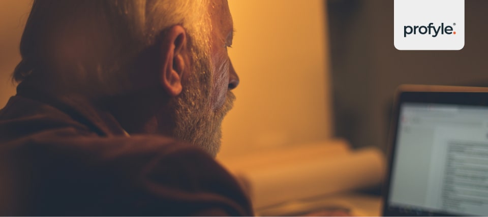 A salesman doing lead scoring