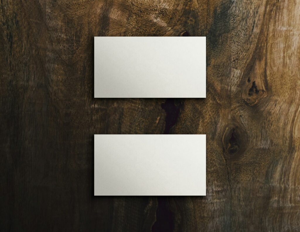 A business card