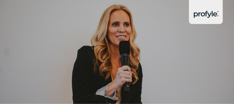 a speaker at a conference