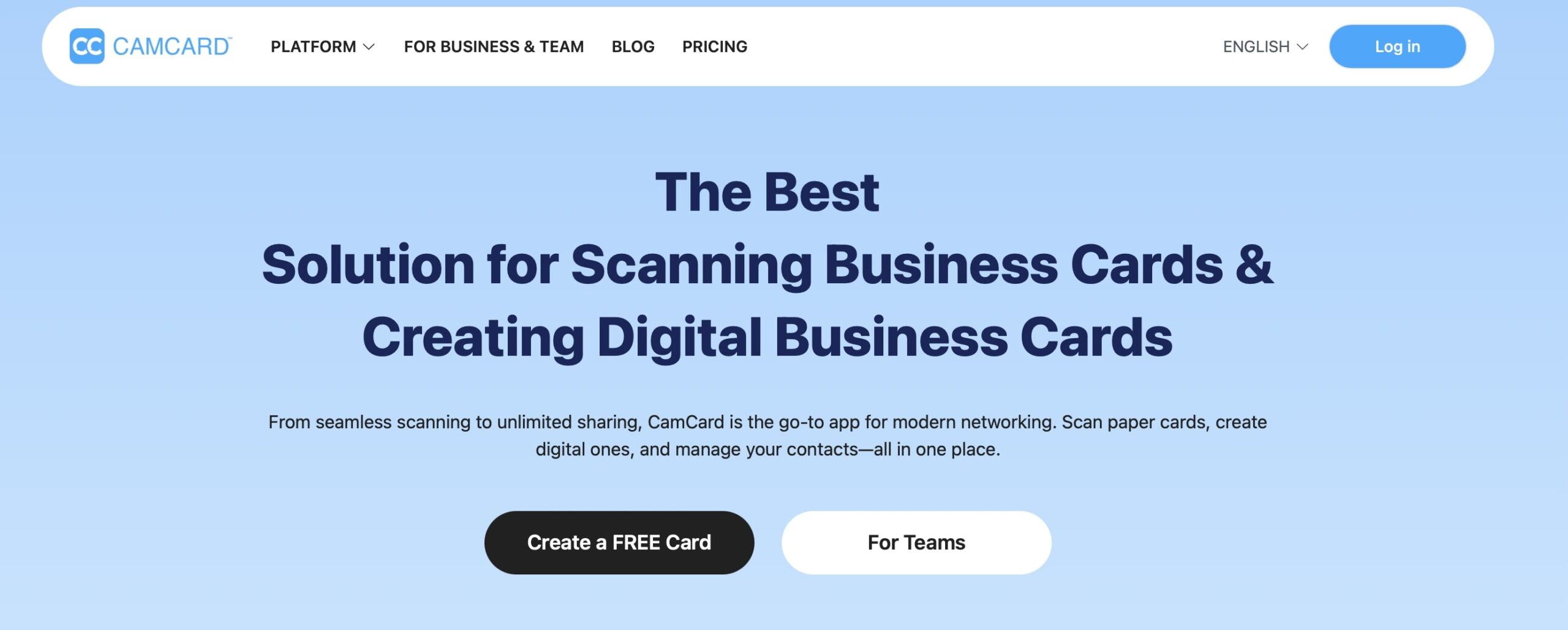business card scanner app