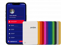 blue digital business card