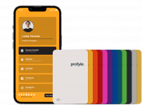 yellow digital business card